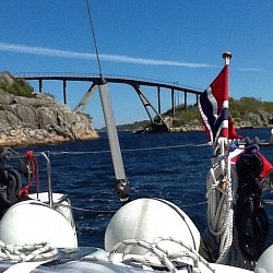 Bridge 19m just  behind us now