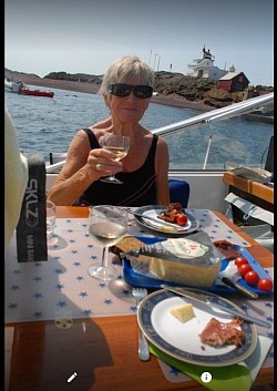 Summer lunch aboard Siller Lass
