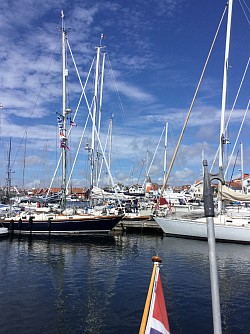 A few of the lagre yacht in Skarhamn harbour