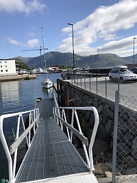 Siller Lass by the pontoon at Larsnes